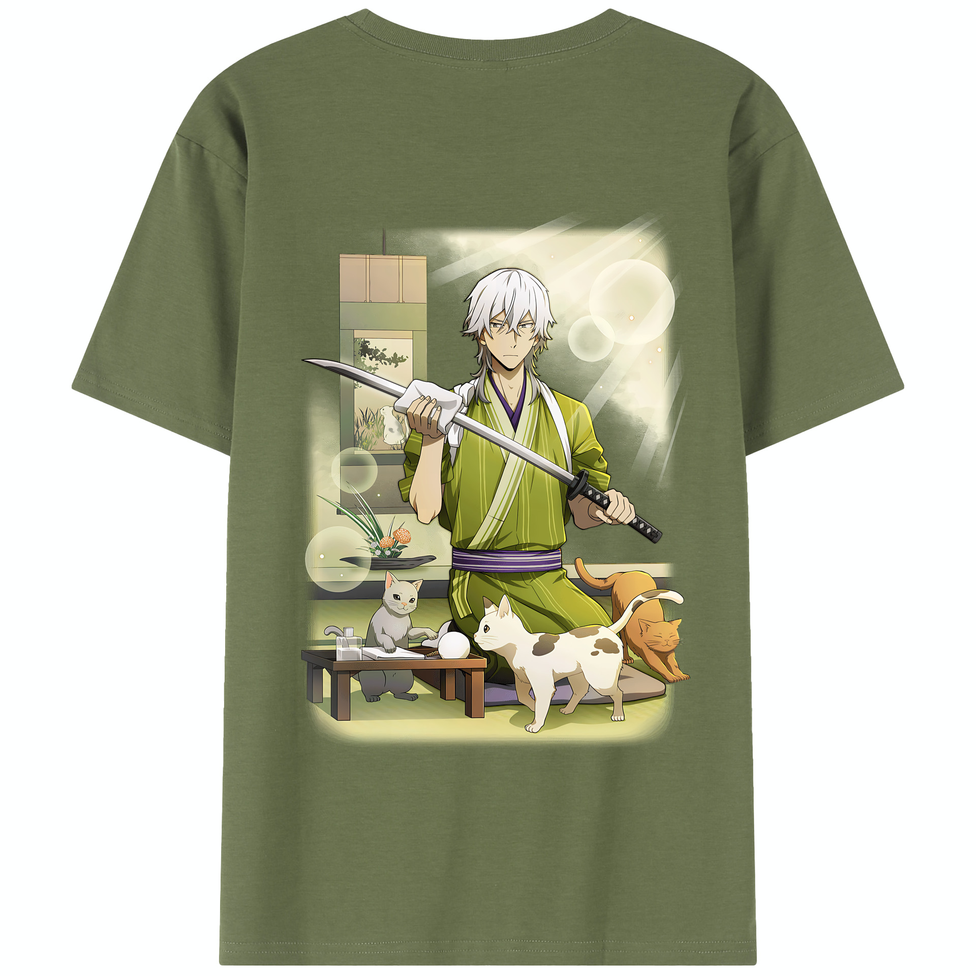 （画像用） 文豪ストレイドッグス Bungo Stray Dogs 綿100％半袖Tシャツ（背面プリント）
